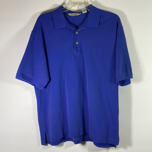 Eddie Bauer Three Button Pull Over Men Polo Shirt Size L - Picture 1 of 8